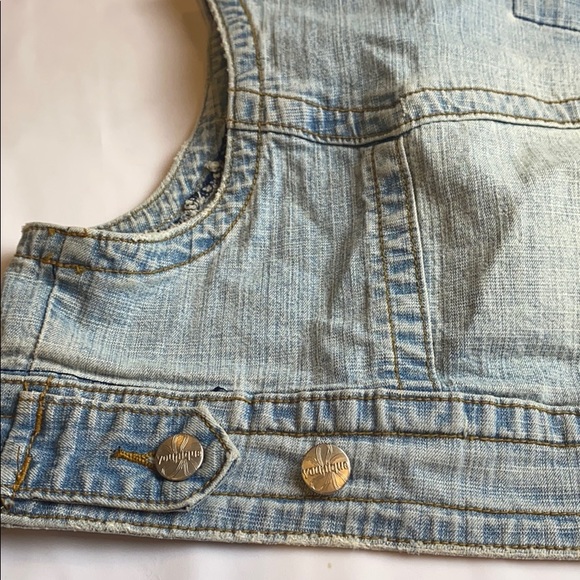Younique Jean Vest size Large - Picture 7 of 8